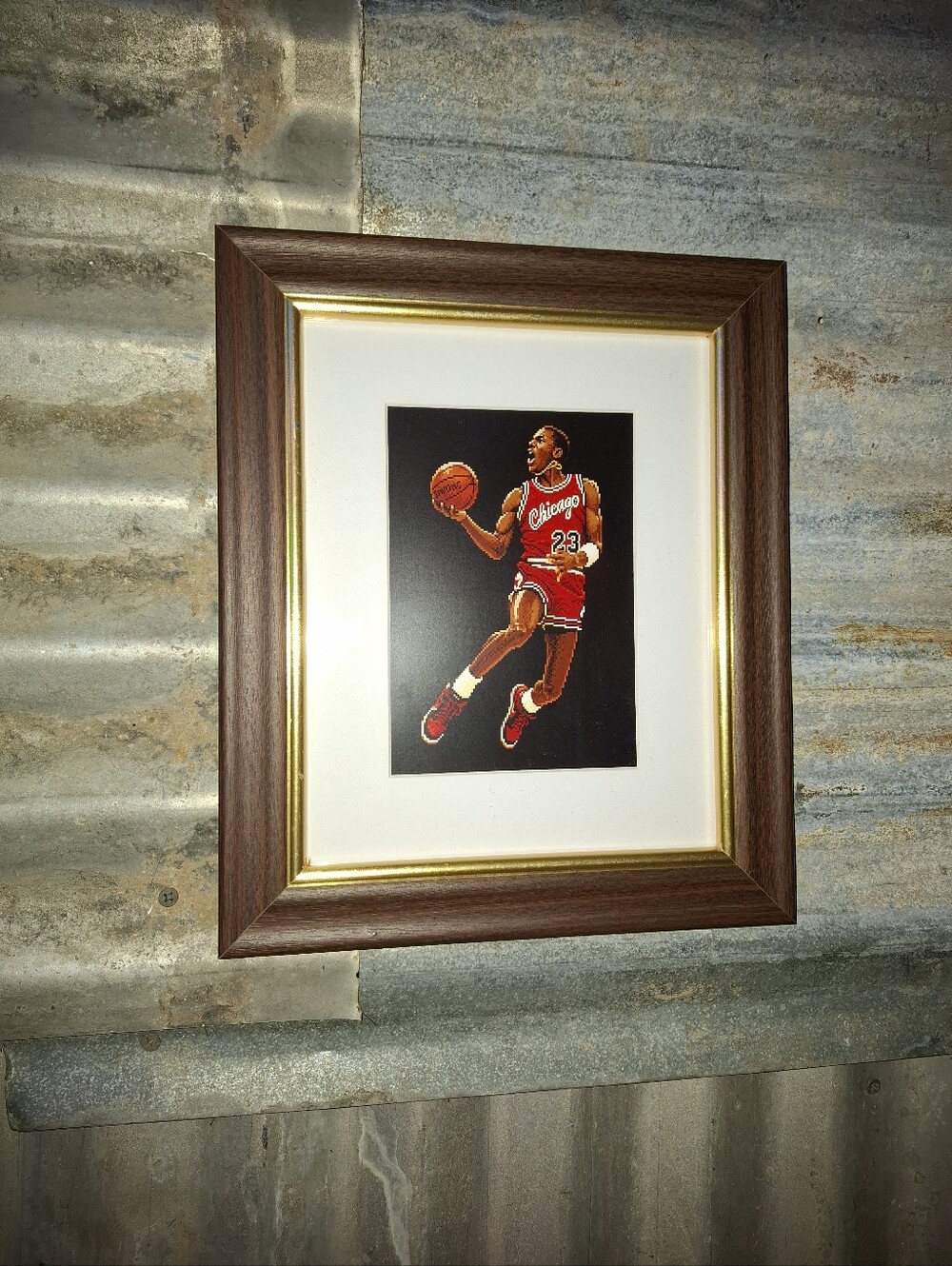 8 Bit Michael Jordan Retro NBA Chicago Bulls Framed Art Print By Neon Nicho